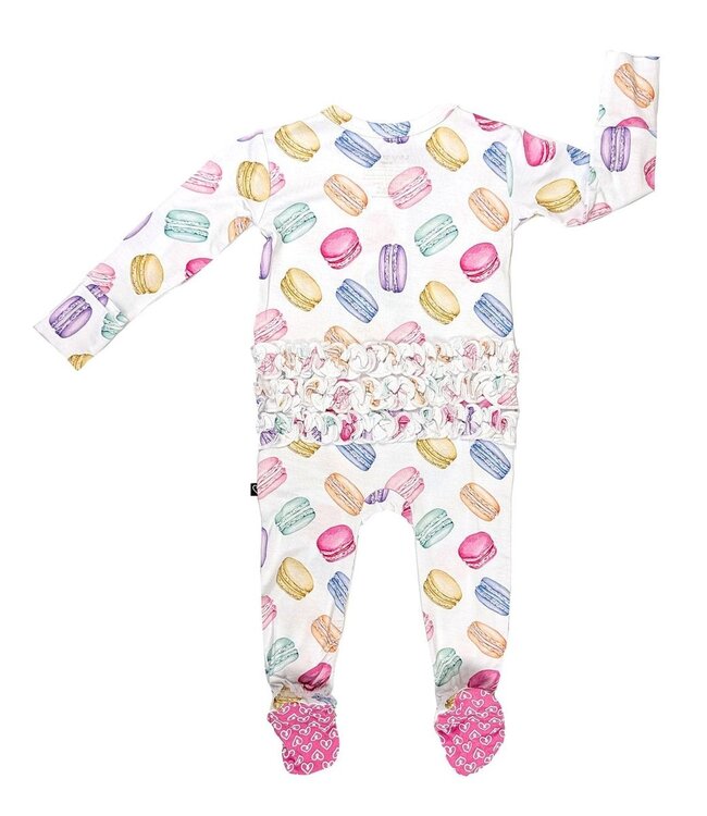 LEV baby Madeleine Ruffled Zip Footie