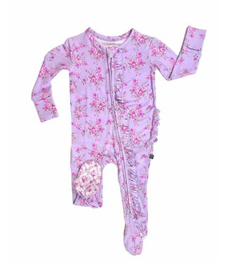 LEV baby Sylvie Ruffled Zip Footie