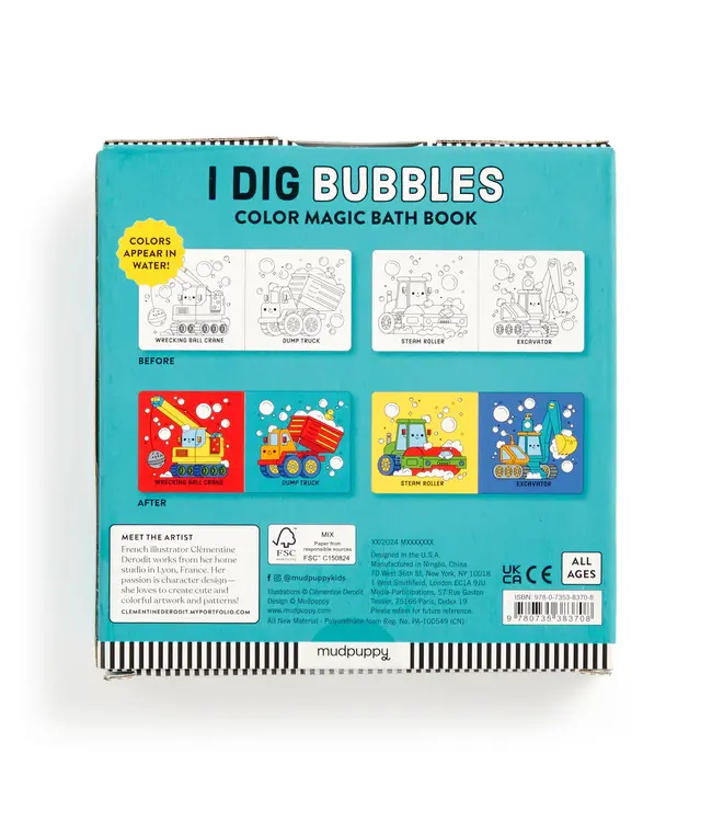 hachette book group I Dig Bubbles! Color Magic Bath Book