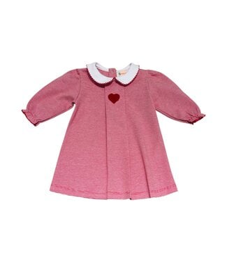 Luigi Red/White Stripe Heart Dress