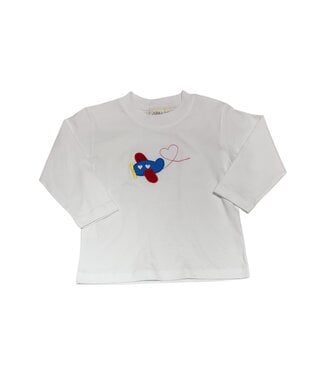 Luigi White Plane w/Heart Outline Trail L/S Tee