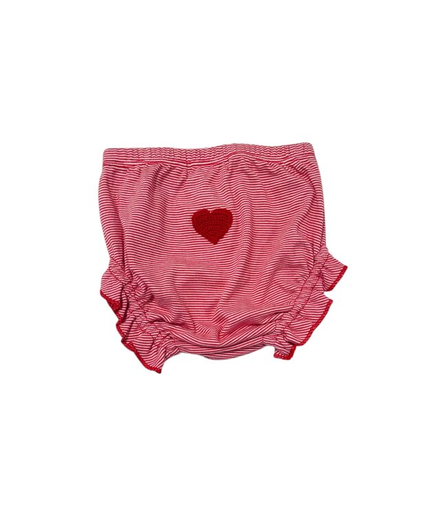 Red/White Stripe Heart Diaper Cover