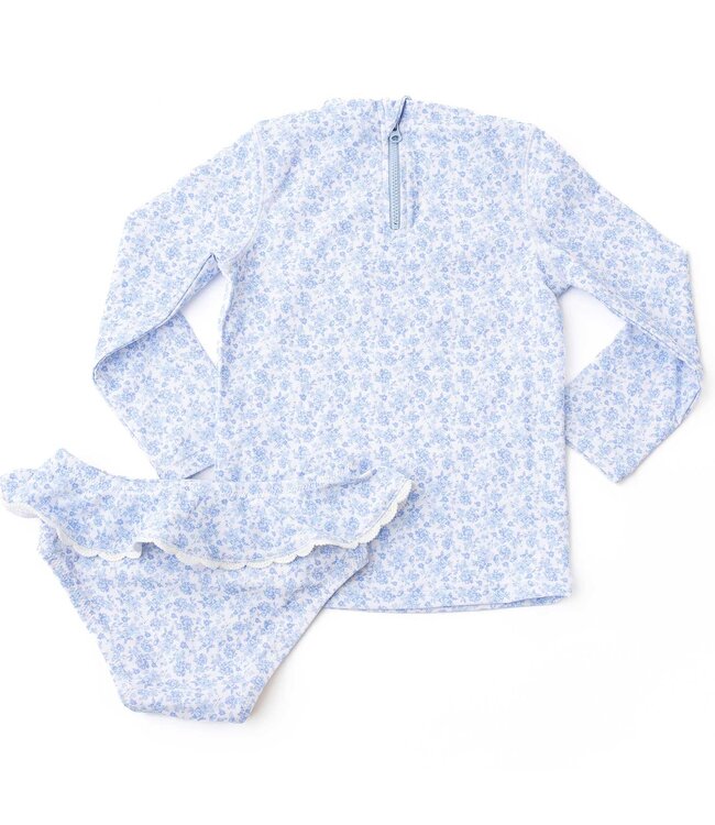 Shade Critters Blue Coastal Garden Rash Guard Set