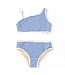 Shade Critters Cobalt Stripe Ribbed One Shoulder 2 Pc. Swimsuit