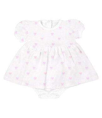 LydaBaby White Bows & Stripes Dress
