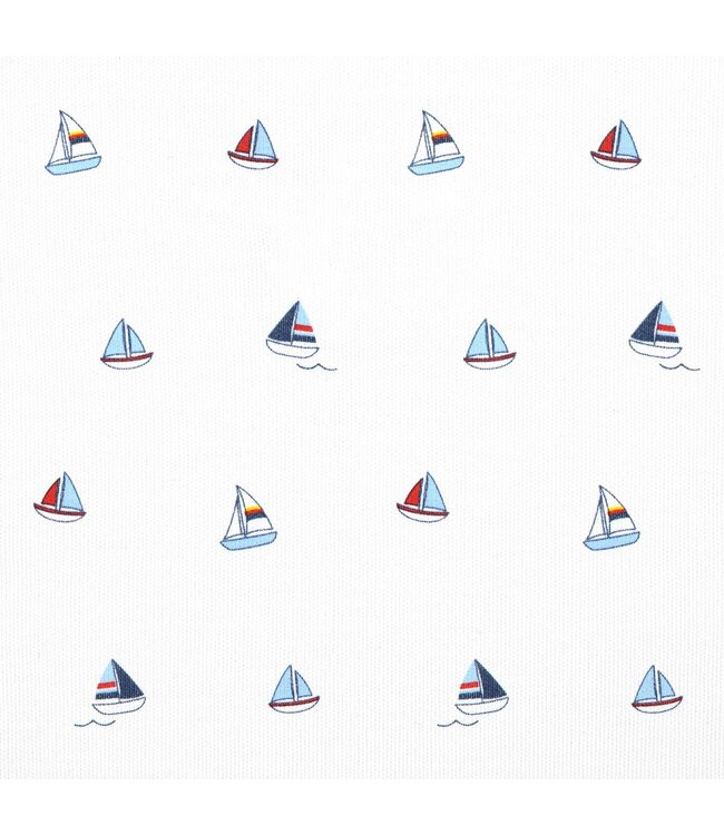 LydaBaby White Small Sailboats Romper