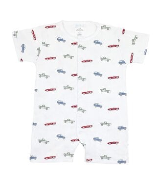 LydaBaby White Summer Cars Romper