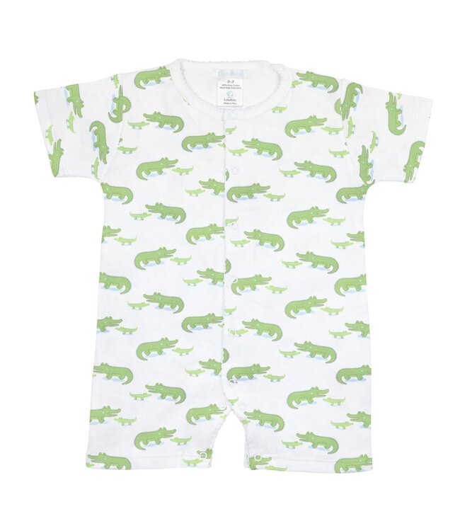 LydaBaby White Alligator Romper