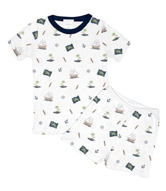 LydaBaby White Pirate's Island 2 Pc. PJ Set