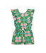 Carnation Floral Flutter Sleeve Romper