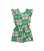 Carnation Floral Flutter Sleeve Romper