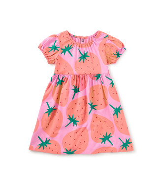 Tea Collection Fresas Favorite Puff Sleeve Empire Dress