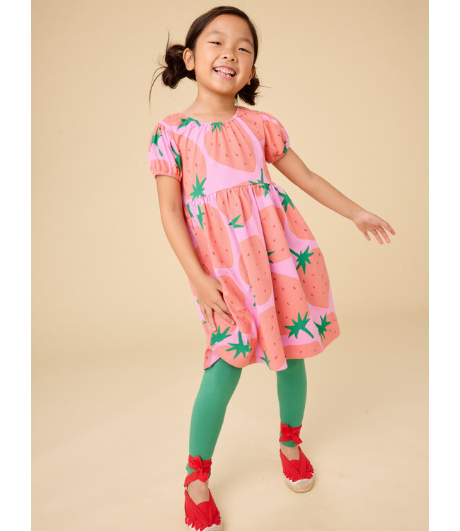 Tea Collection Fresas Favorite Puff Sleeve Empire Dress