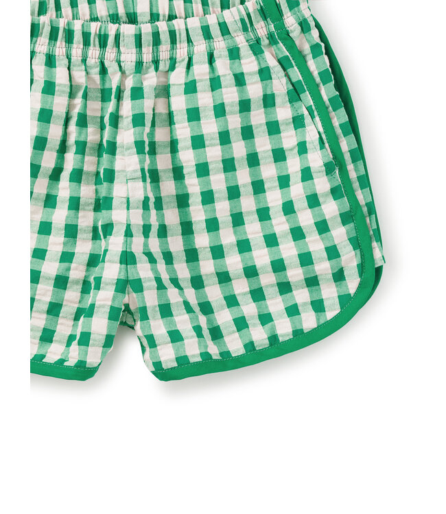 Garden Party Check Woven Dolphin Shorts