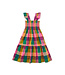 Tea Collection Barcelona Plaid Smocked Flutter Sleeve Dress
