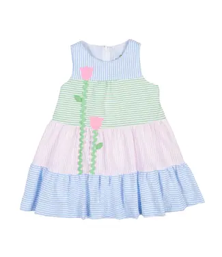 Florence Eiseman Seersucker Dress with Tulips