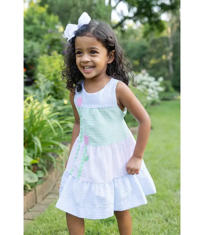 Florence Eiseman Seersucker Dress with Tulips