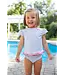 Cap Sleeve Rash Guard Tankini with Flower