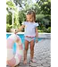 Cap Sleeve Rash Guard Tankini with Flower