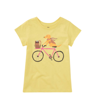 Tea Collection Lemongrass Woof & Whisker on Wheels Tee