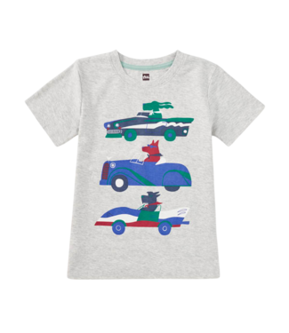 Tea Collection Lt. Grey Heather Vroom Squad Tee