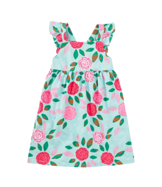 Tea Collection Spinning Carnations Ruffle Strap Dress