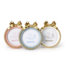 cupcakes & cartwheels Golden Bow Round 4 x 4 Photo Frame
