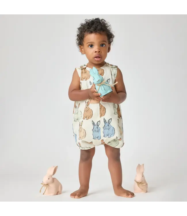 Pink Chicken Blue Vintage Bunnies Noah Jumper