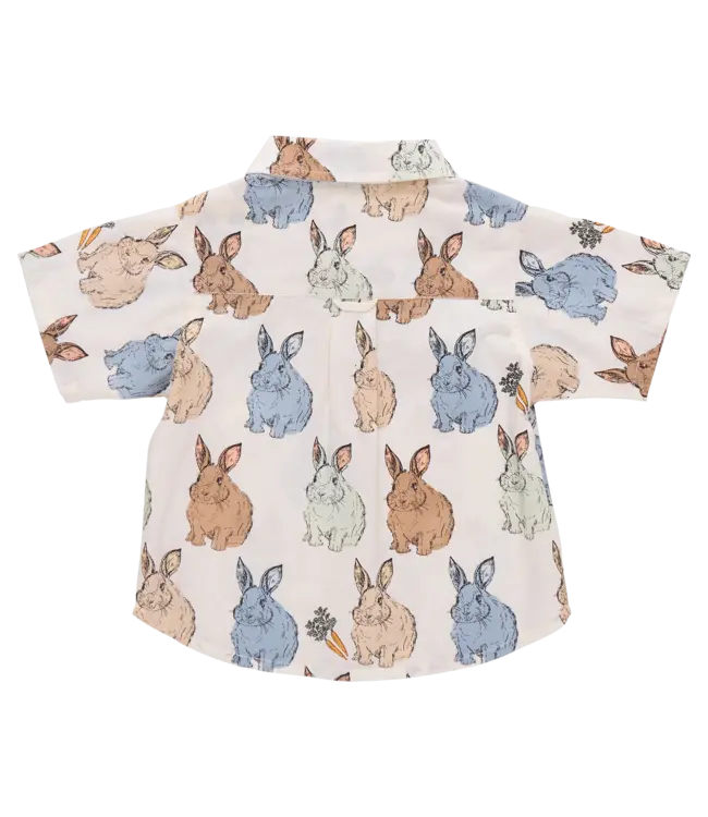 Pink Chicken Blue Vintage Bunnies Jack Shirt