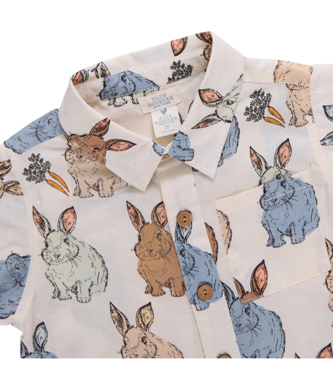 Pink Chicken Blue Vintage Bunnies Jack Shirt