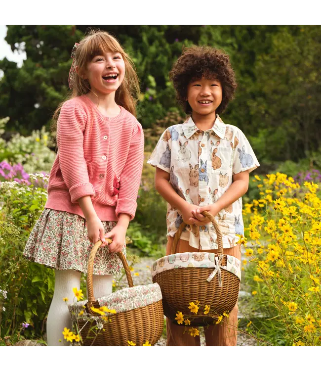 Pink Chicken Blue Vintage Bunnies Jack Shirt