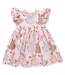 Pink Chicken Vintage Bunnies Jennifer Double Ruffle Dress