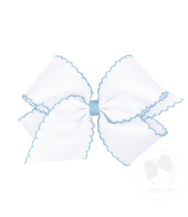 Wee Ones King Bow with Stitch Edge