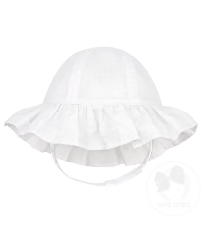 Wee Ones Reversible Ruffle Brim Sun Hat