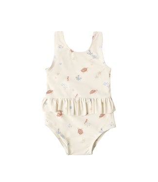 Rylee & Cru Natural Aquatic Skirted One Pc. Swimsuit