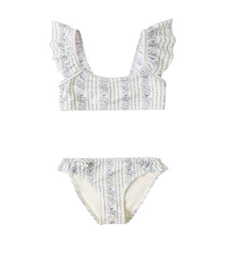 Rylee & Cru Natural Blue Floral Hanalei 2 Pc. Swim Suit