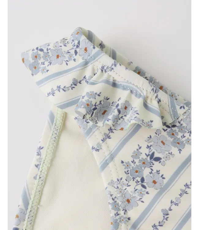 Rylee & Cru Natural Blue Floral Hanalei 2 Pc. Swim Suit