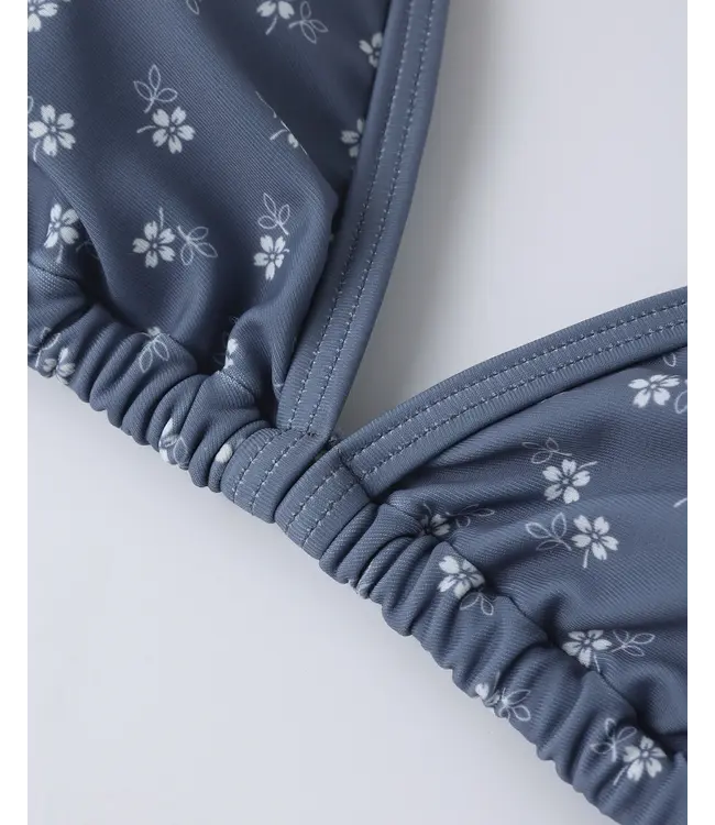 Rylee & Cru Marine Ditsy Triangle Bikini Set