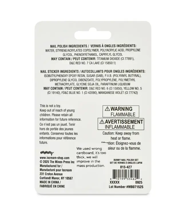 Iscream Bunny Nail Polish Set