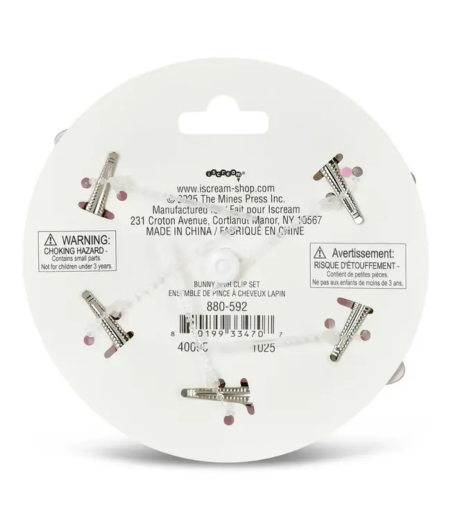 Iscream Bunny Hair Clip Set