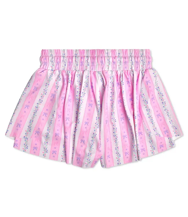 Floral Stripes Butterfly Shorts
