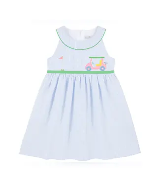 Florence Eiseman Check Seersucker Dress with Golf Cart