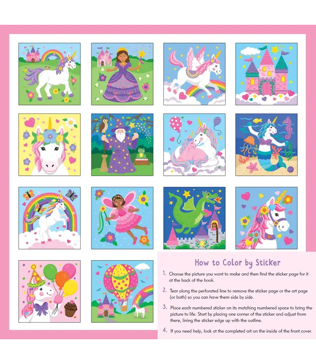 Peter Pauper Press First Color by Sticker Unicorns & More