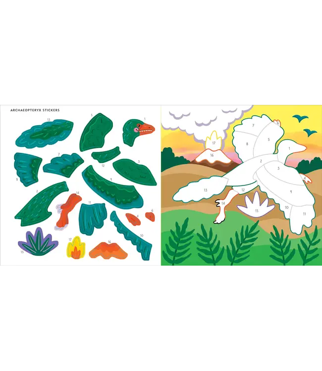 Peter Pauper Press First Color by Sticker Dinosaurs