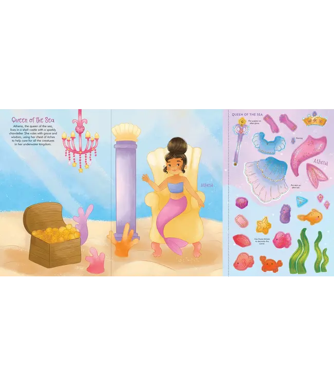 Peter Pauper Press Sticker Doll Dress Up Mermaids