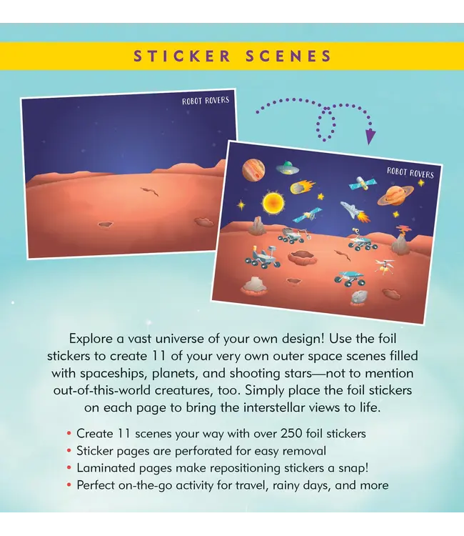 Peter Pauper Press Sticker Scenes Outer Space