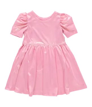 Pink Chicken Light Pink Lame Laurie Dress