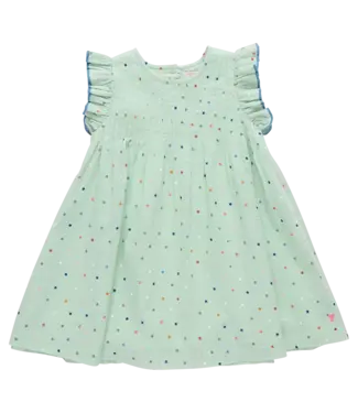 Pink Chicken Pastel Green Polka Dot Jaipur Dress