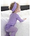 Lila Ruffled Zip Footie