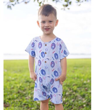 LEV baby Home Run Henley Romper